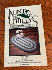 Aunt Philly's Toothbrush Rugs Oval Rug 18" x 36" Pattern AP101 1993