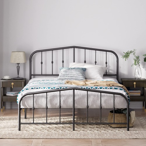 Zinus Metall-Plattformbett, Schwarz, 140 x 190 cm - Bild 2 von 3