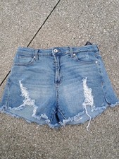 Kendall Kylie Shorts Size 9/29 Womens The Icon Short Cut-Off Blue Denim