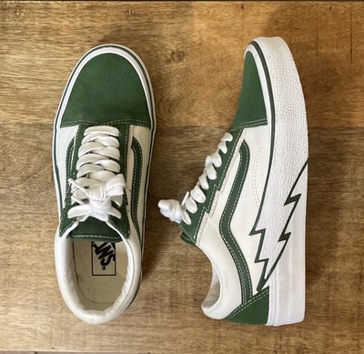 Vans Old Skool Green White Bolt Lightning RARE Men's Sz 7.5 / WMNS Sz 9 New