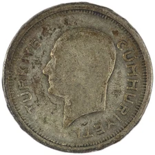 Turkey - 25 Kurus - 1935 - KM#864 - J
