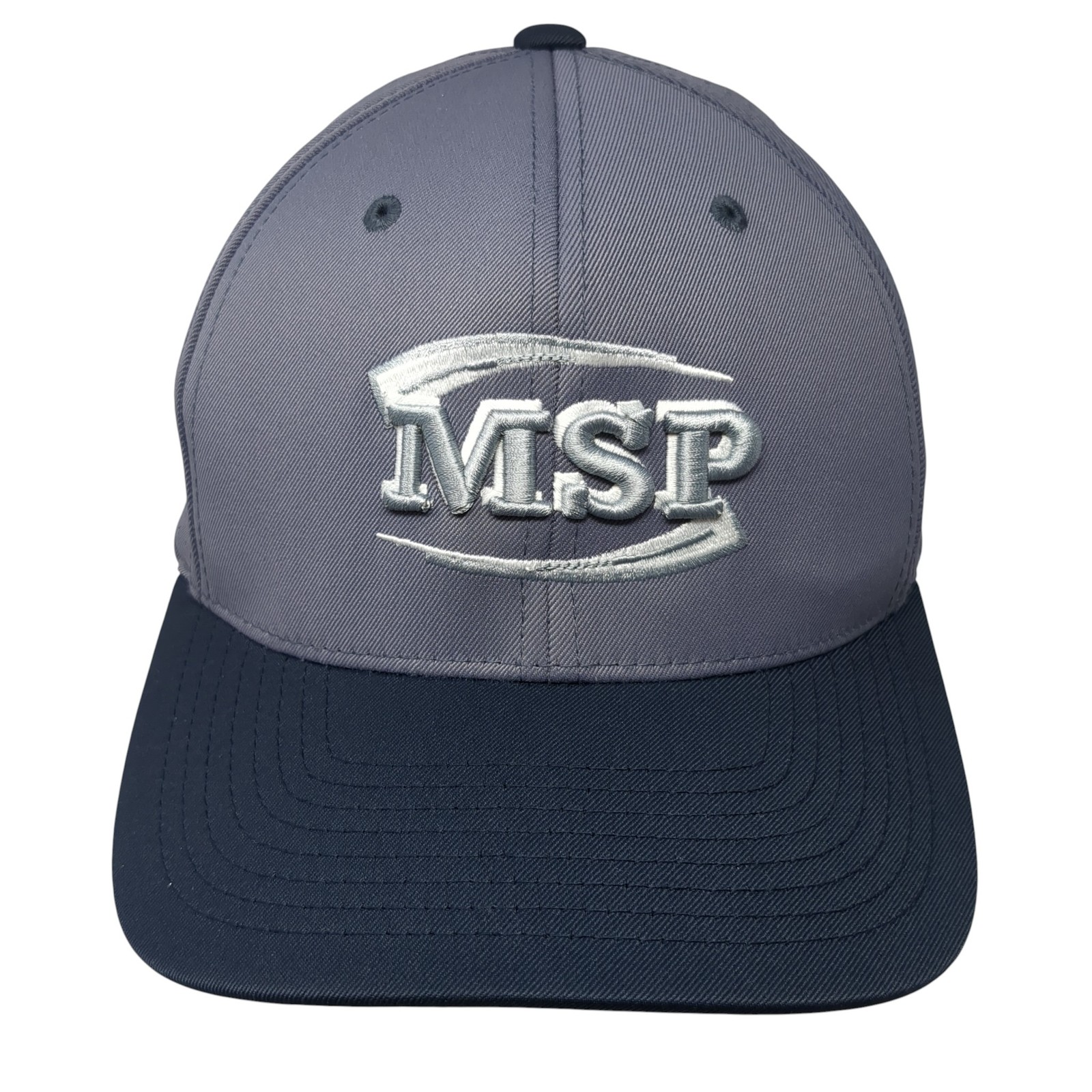 MSP Fitted Baseball Cap Gray Medium Embroidered B… - image 1