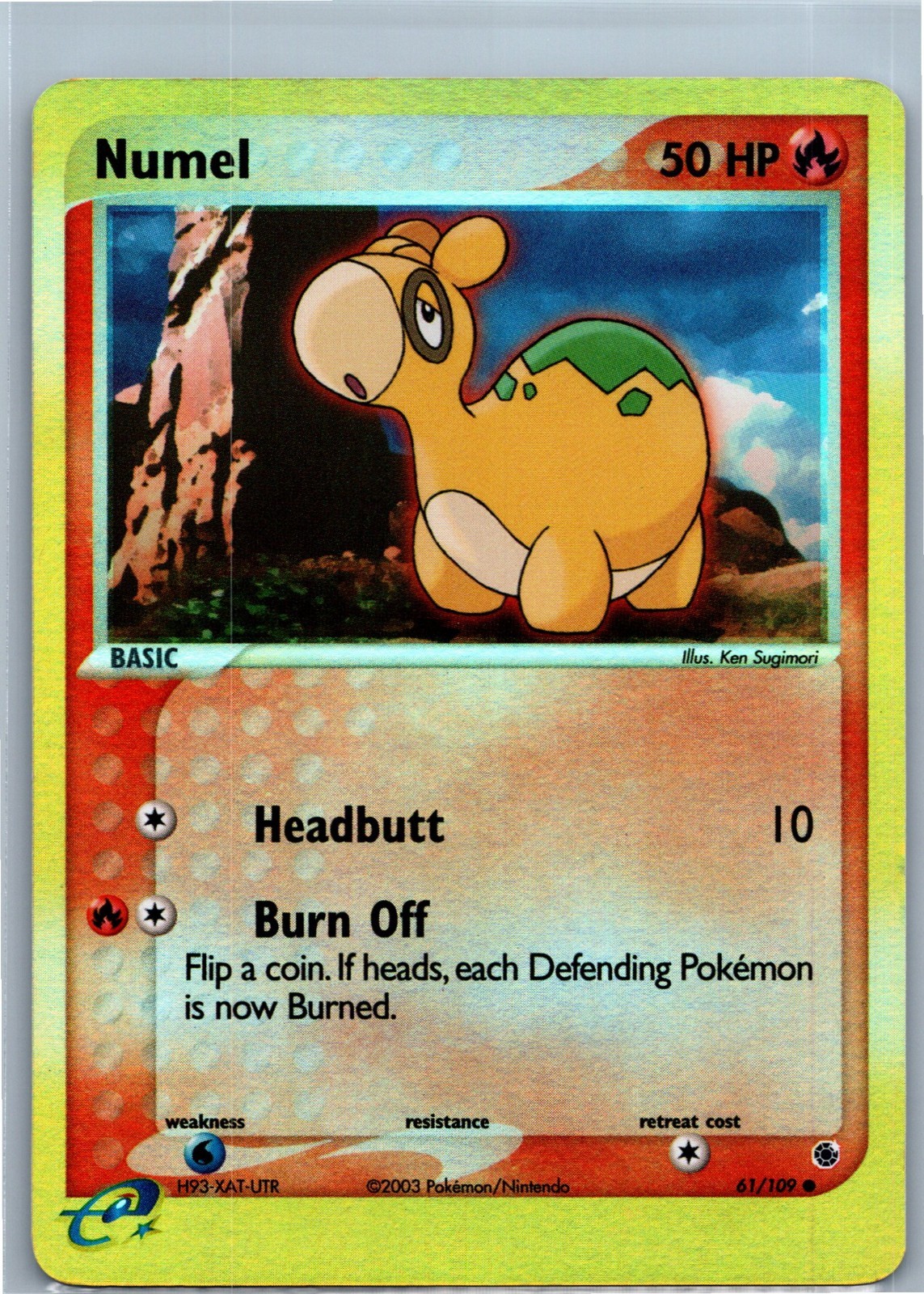 Numel EX Ruby Sapphire E Series 61/109 Reverse Holo Pokémon TCG 2003