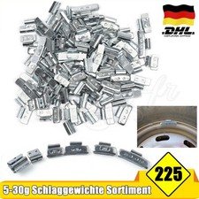 225x Schlaggewichte Stahlfelgen Set SILBER 5g-30g Auswuchtgewichte Wuchtgewichte