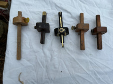 5 Antique Wood Scribers Adjustable Woodworking Scribe Marking Tool Gauge Army
