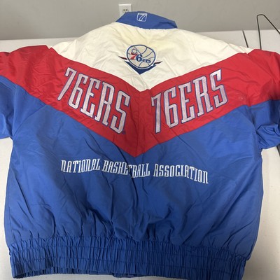 Vintage 90s Logo 7 Philadelphia 76ers NBA Team Jacket Size Medium