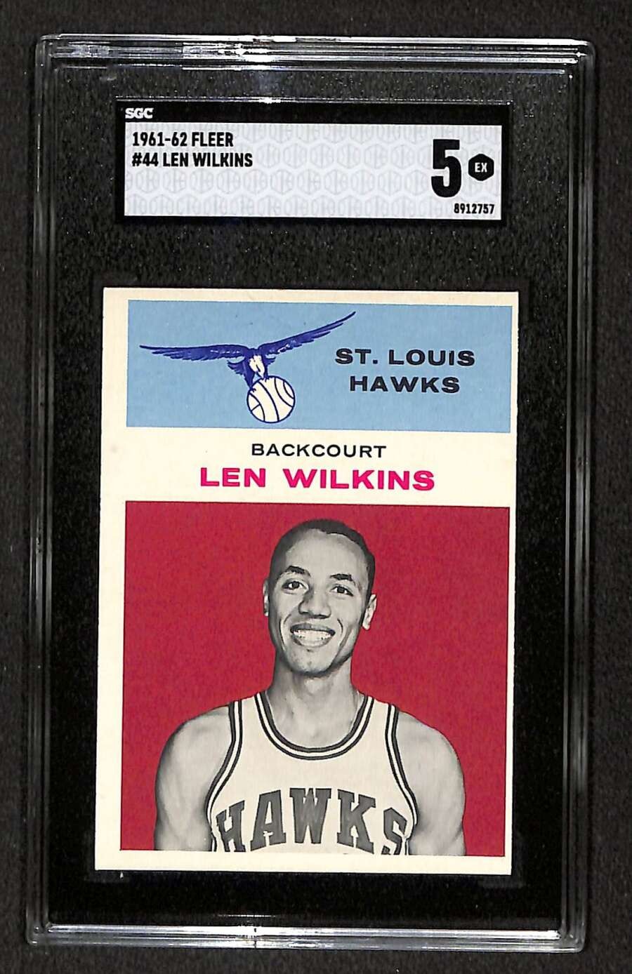 1961 Fleer #44 Len Wilkens HOF RC SGC 5 EX C104047