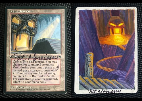 MTG Fallen Empires Bottomless Vault Artist Proof Signed AP w/original back art