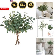 Artificial Eucalyptus Stems 24 Inch Fake Plants Faux Floral Decor 6pcs