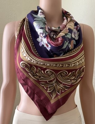 ECHO Scarf  100% Silk  Square 31x31