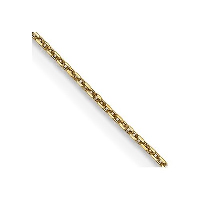 14 Karat Gelbgold 0,65 mm Diamantschliff Runde Offene Glieder Kabel Kette Halskette 16 Zoll