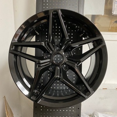 19/20'' ZR1 STYLE GLOSS BLACK WHEELS RIMS FIT 14+ CHEVY C7 CORVETTE STINGRAY BASE