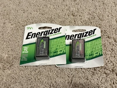 2 x Energizer Rechargeable 9V batteries Recharge Power NiMH 175mAh Block PP3