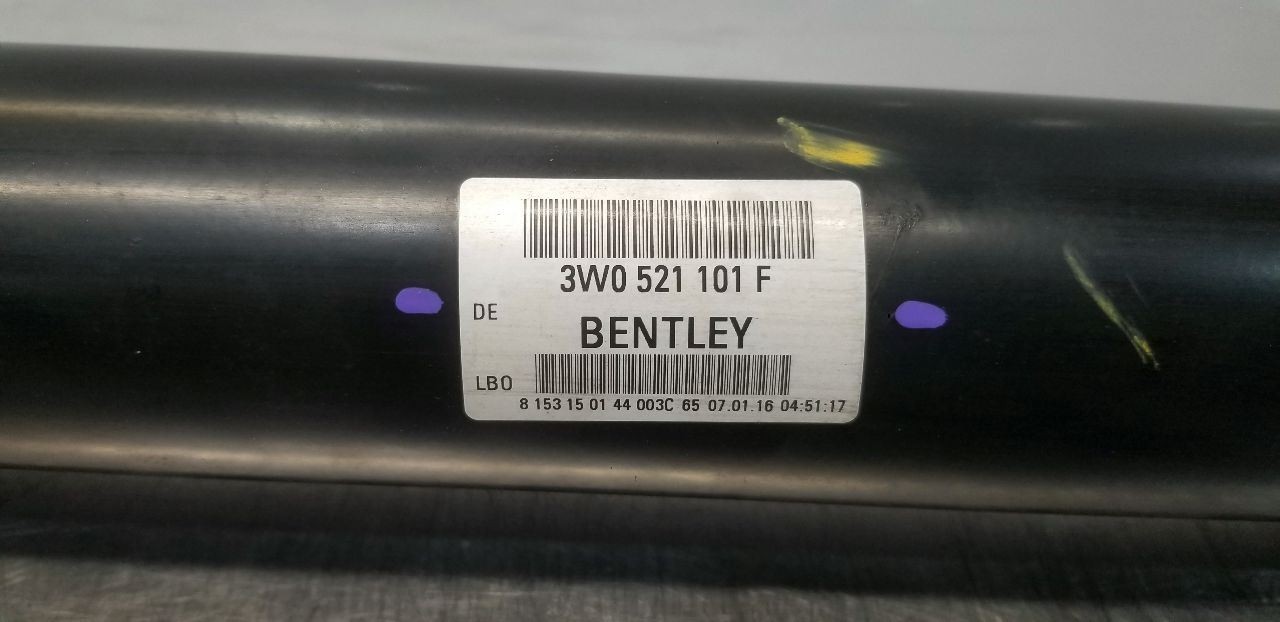 16 BENTLEY CONTINENTAL GTC 6.0L W12 DRIVE SHAFT ASSEMBLY 3W0521101F