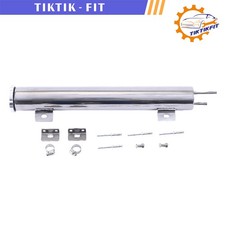 2 X 15 Polished Stainless Steel 20 Oz Radiator Coolant Over Flow Puke Tank Can 2 X 15 Polished Stainless Steel 20 Oz Radiator Coolant Over Flow Puke Tank Can
