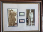 Civil War Framed Collectible Display with Photographs and Currency