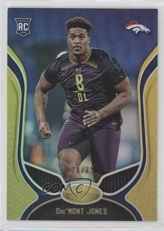 Dre'Mont Jones Panini Certified #183 Mirror Gold