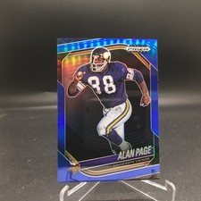 Alan Page 2025 Panini Prizm Black Prizms Blue 85 #/199 Minnesota Vikings