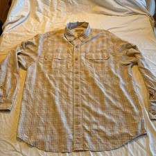 Duluth Trading Armachillo Shirt Mens L Plaid Long Sleeve Vented Outdoor