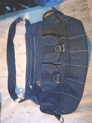 Travelon Anti-Theft Blue Nylon Multi Pocket Shoulder Bag Nylon fabric 