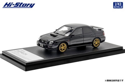 Hi-Story HS401BK 1:43 Subaru Impreza WRX STi 2001 Midnight Black Mica NEW