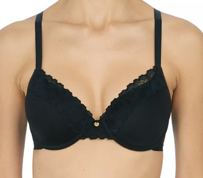 Natori Hidden Glamour Full Fit Contour Underwire Bra Black 34DD NWT