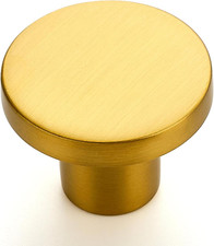 55 Pack Gold Cabinet Knobs - Round Dresser Drawer Pulls, 1-1/5 Inch