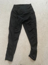 Womens Large 26W 24L Black Leggings EX COND