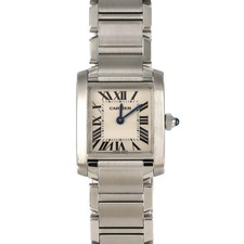 Authentic Cartier Tank Française SM W51008Q3 Stainless Steel Quartz #270-00...