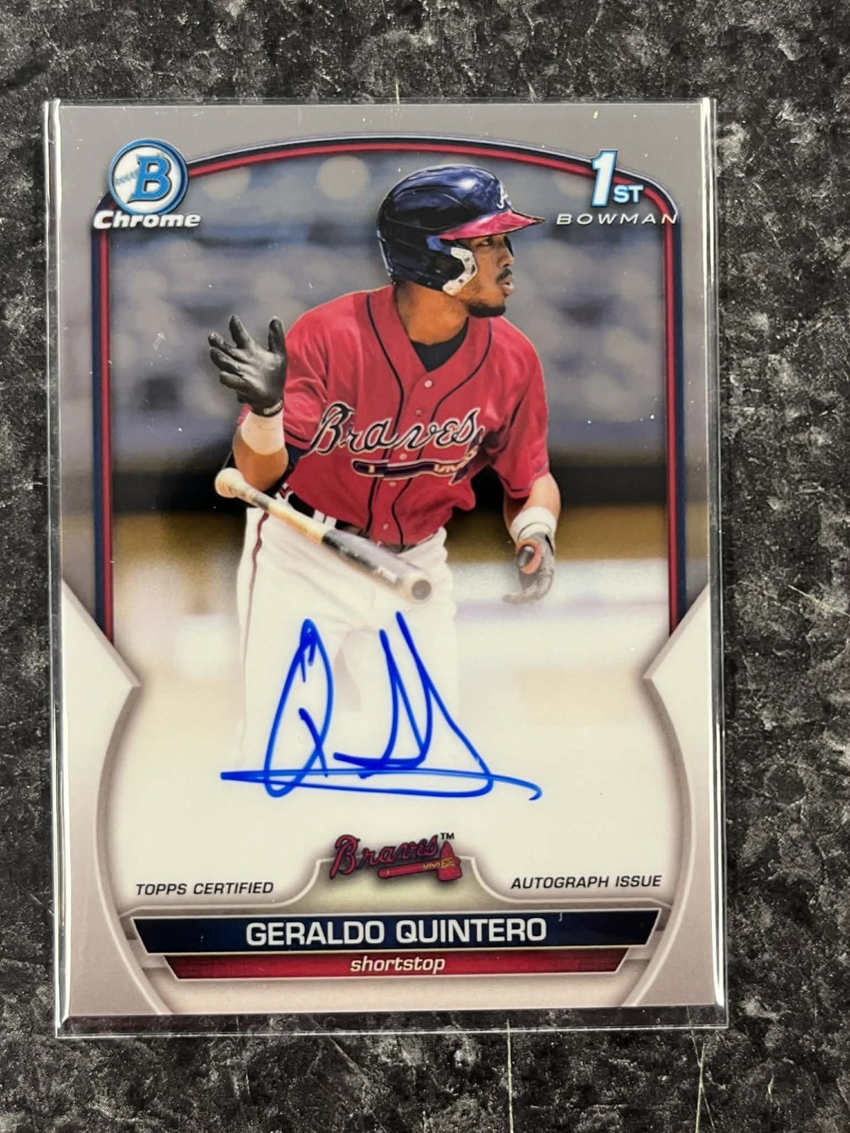 2023 BOWMAN CHROME GERALDO QUINTERO AUTO 1ST PROSPECT