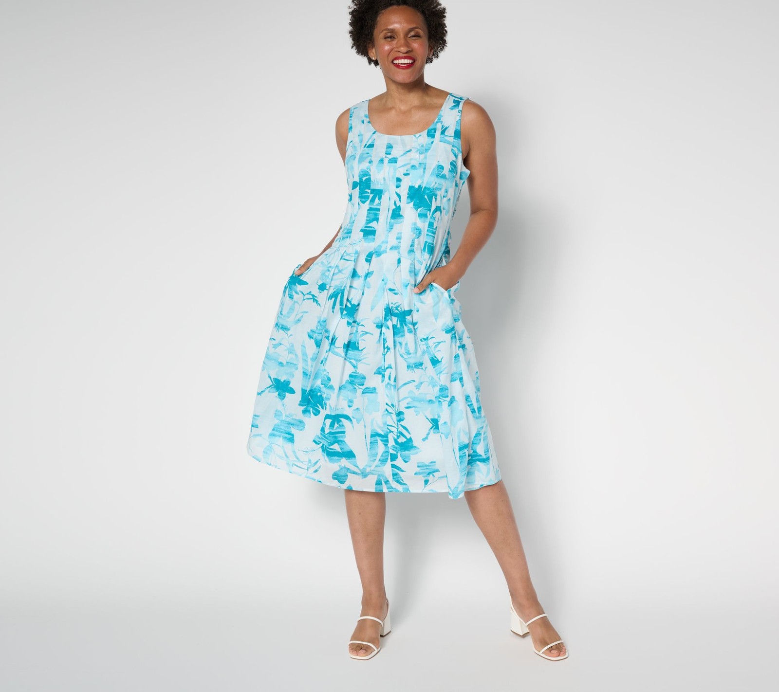 BEAUTIFUL by Lawrence Zarian Women's Plus Sz Dress 20 Amanda Blue A693063