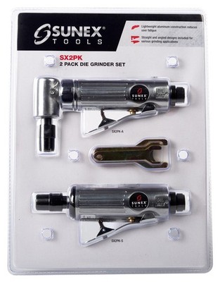 SUNEX TOOLS SX2PK Die Grinder Set 13''L x 10.8''W x 1.6''H, Silver 