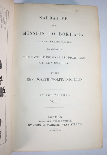 1845 Narrative of a Mission to Bokhara 2 Vols 1st Ed by Rev J. WOLFF Illustrated - Picture 5 of 23