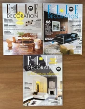 3 ELLE Decor Magazine UK 2008 LOT ISSUES 188 195 196 Back Issues Interior Design