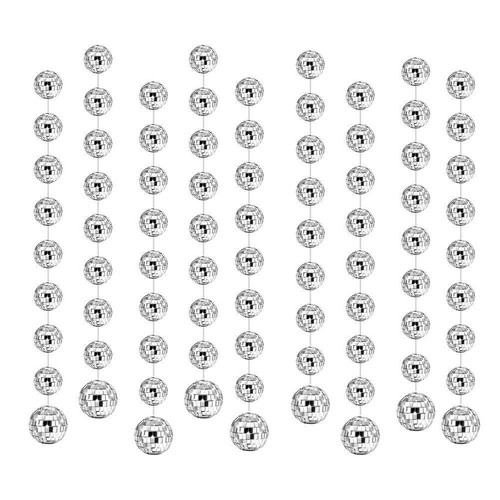 Silver Mirror Ball Disco Hanging Ball Bar Party Ornaments Xmas Ball O4M7 K2X9 - Picture 2 of 9