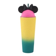 DIONA J CUTE EAR TUMBLER WITH STRAW COLOR YELLOW