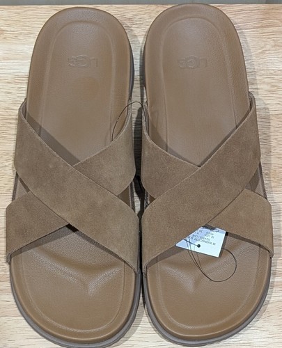 NEW Men's Size 12 UGG Wainscott Slide Sandals Chestnut Brown 1124902