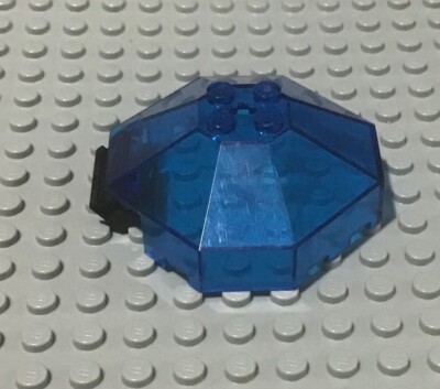 LEGO Trans-Dark Blue Windscreen 6 x 6 x 2 Octagonal Canopy with