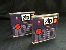 Lot of 2 iOmega Zip Disk 100MB Macintosh Formatted 100MB Storage Capacity w/case