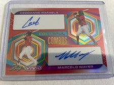 2022 Leaf Vivid Marcelo Mayer/Ceddanne Rafaela Dual Auto Red /35 Colorful Combos