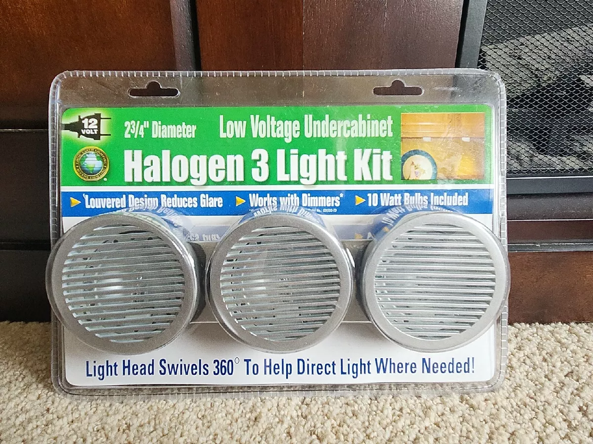 Good Earth Lighting Low Voltage Under Cabinet Halogen 3 Light Kit G9293 SS 1