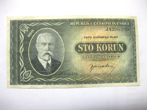 Tschechoslowakei 100 Kronen 1945