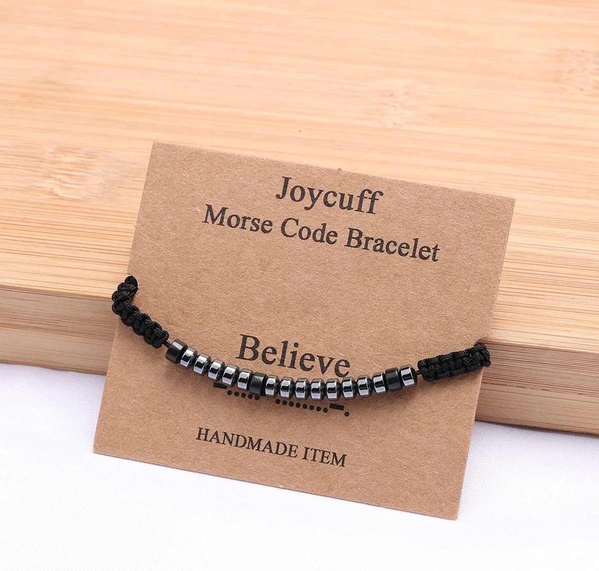 BELIEVE - Morse Code Bracelet