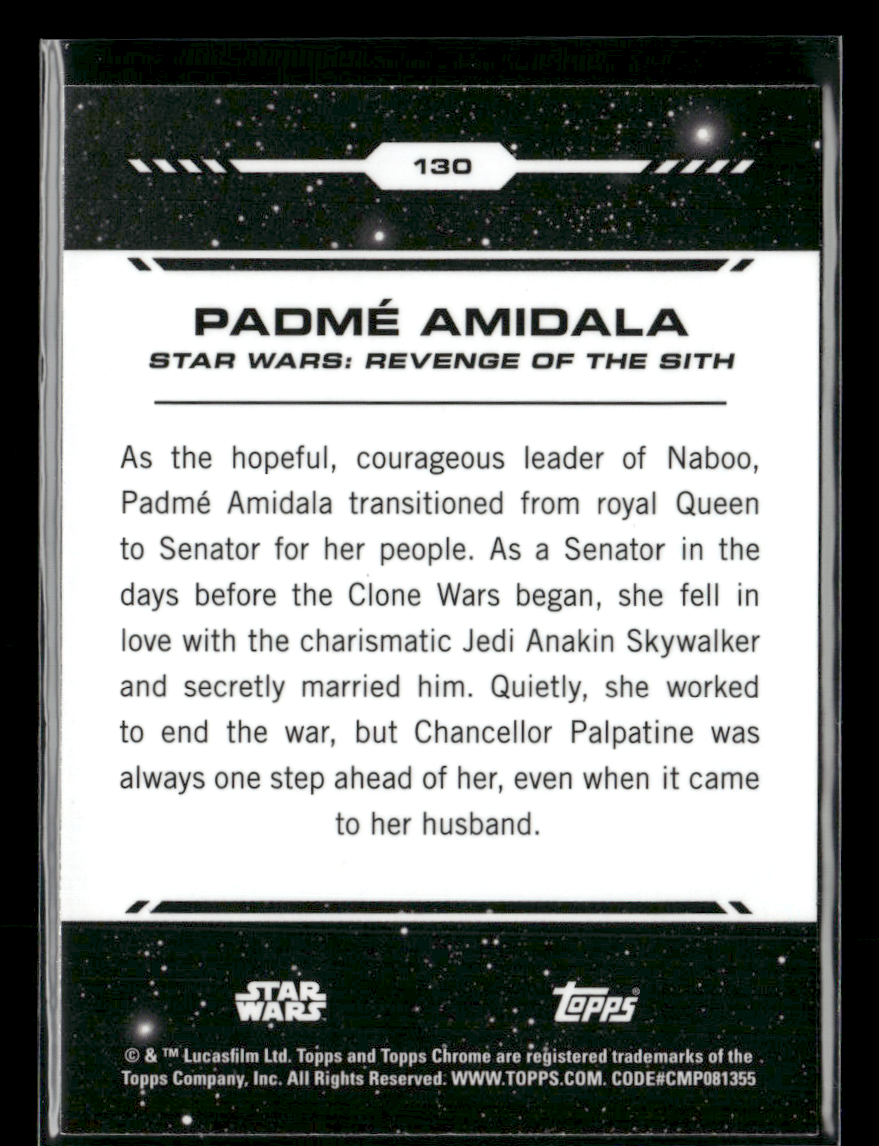2024 Topps Chrome Star Wars Card #130 Padme Amidala Revenge Of The