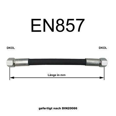Hydraulikschlauch NW 38/2 42L - DKOL - CEL - Anschluß und Länge wählbar