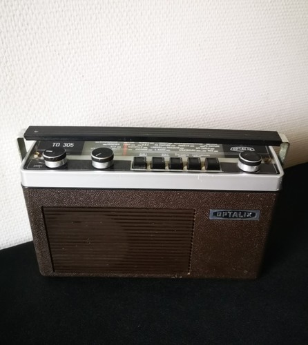Vintage – Poste Radio Optalix GO à Lampes / Piles, état Correct