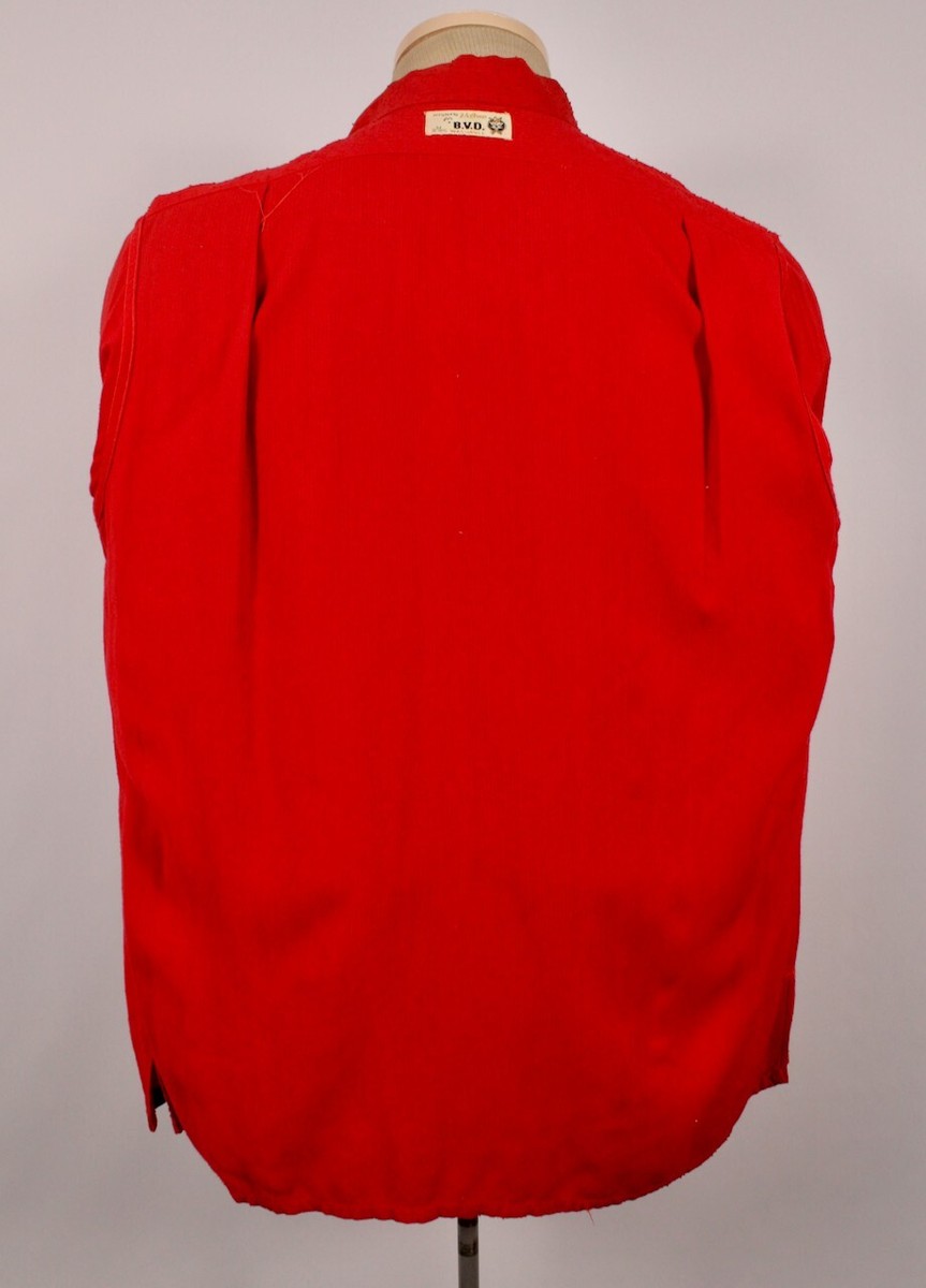 50s B.V.D. L/S vintage rayon shirt