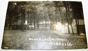 Rppc Havana Il Cabins At Quiver Lake Chautauqua Early 1900 S