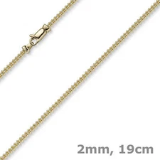 2mm Franco bracelet bangle bracelet 750 gold yellow gold 19cm