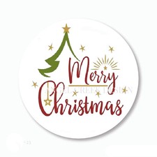 30 Christmas Stickers Merry Christmas Tree Stars Scrapbook Stickers Seals